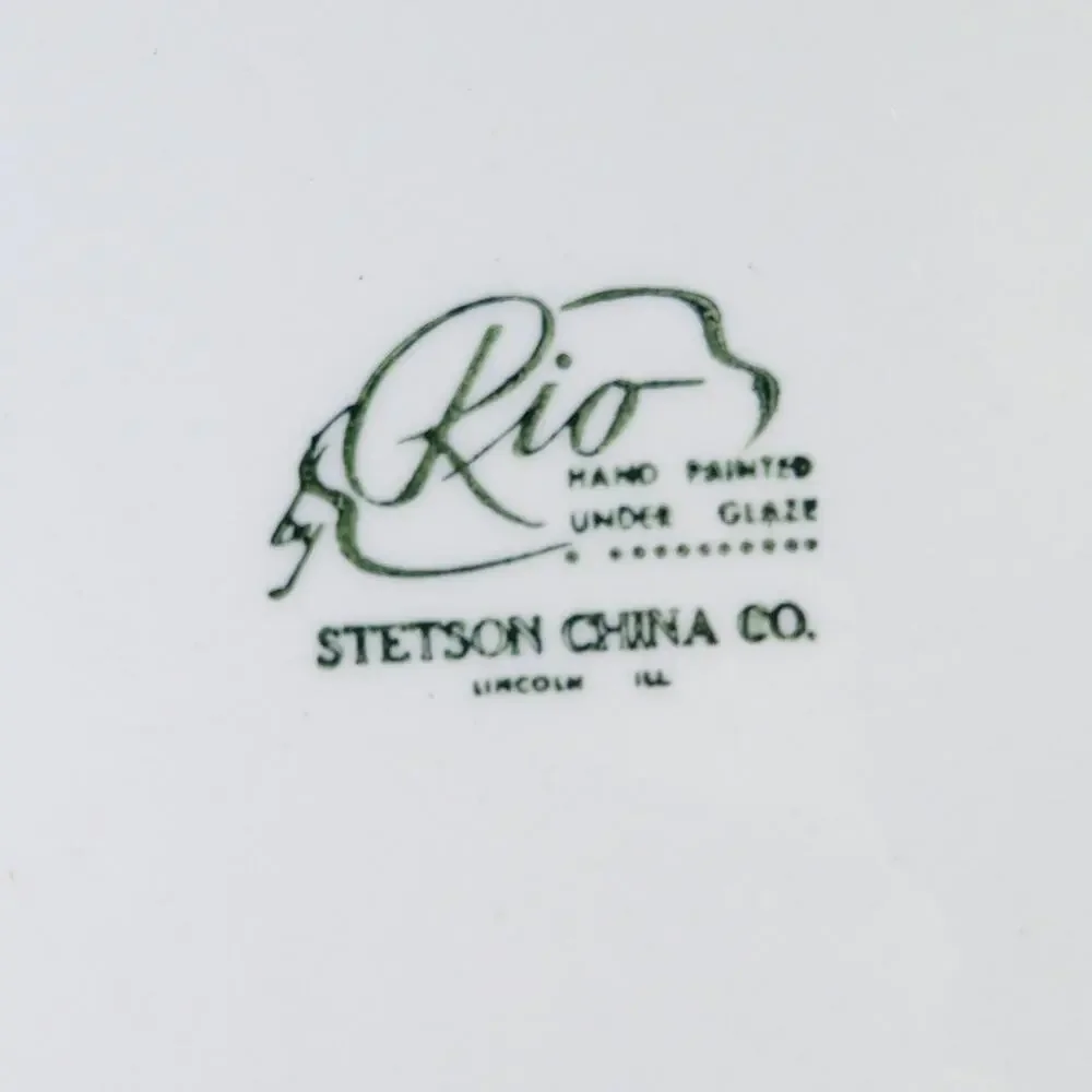 Vintage Stetson Rio Meadow Rose 20 Pc Dinnerware Set Service for 4 MCM USA